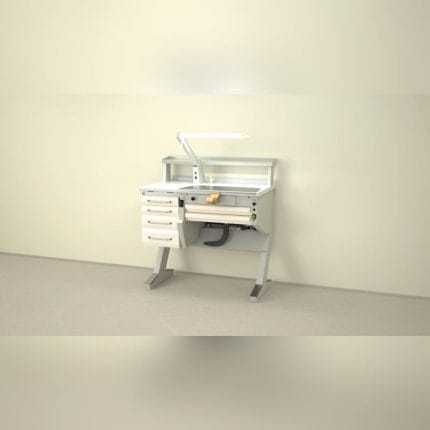 Dental Laboratory Workstation With Light