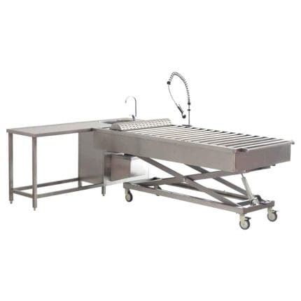 Height-Adjustable Mortuary Washing Unit