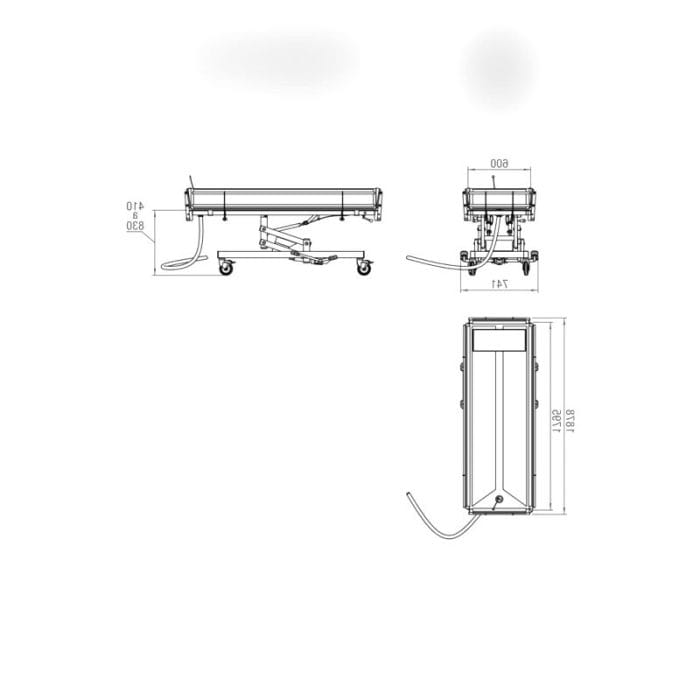 Height-Adjustable Shower Trolley 2