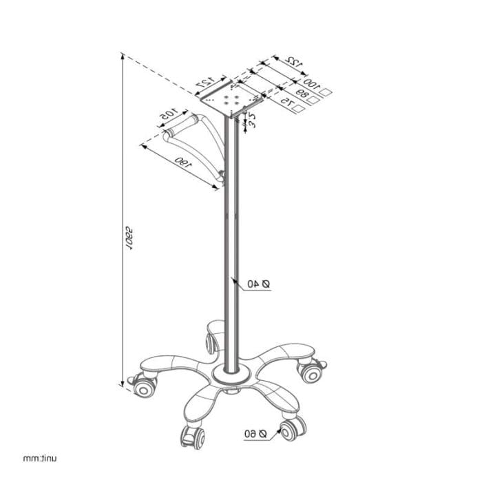 Monitor Support Pole 4