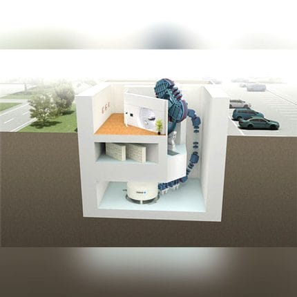 Proton Therapy Cyclotron With Robotized Positioning Table 1